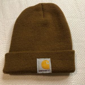 Carhartt adorable unisex toddler tan beanie w/Logo NWOT